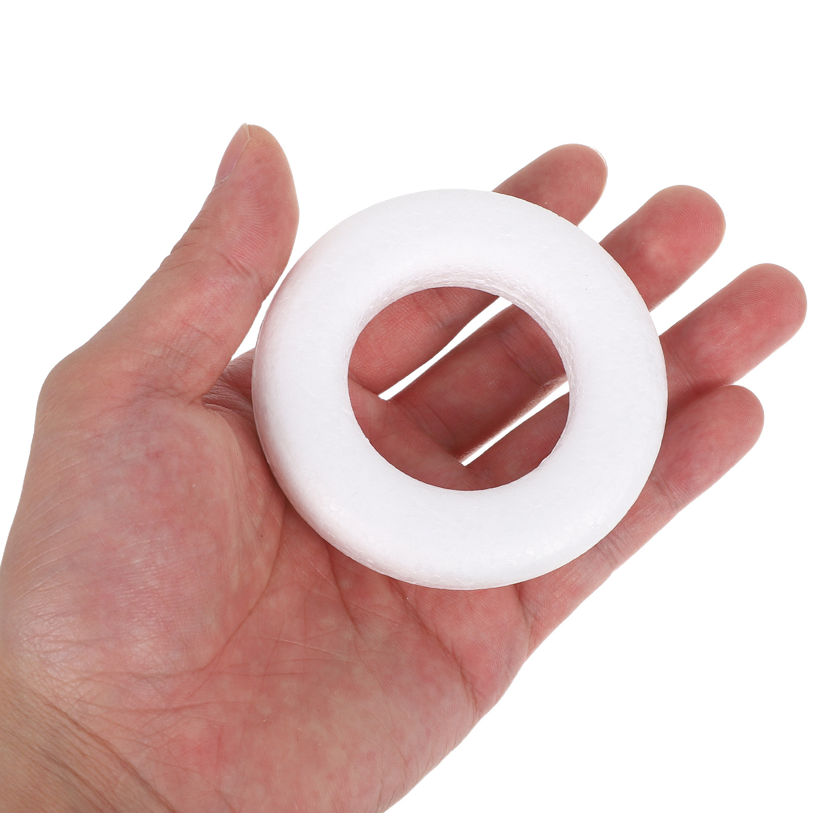 Art Craft School - 25Pcs White Polystyrene Wreath Rings for