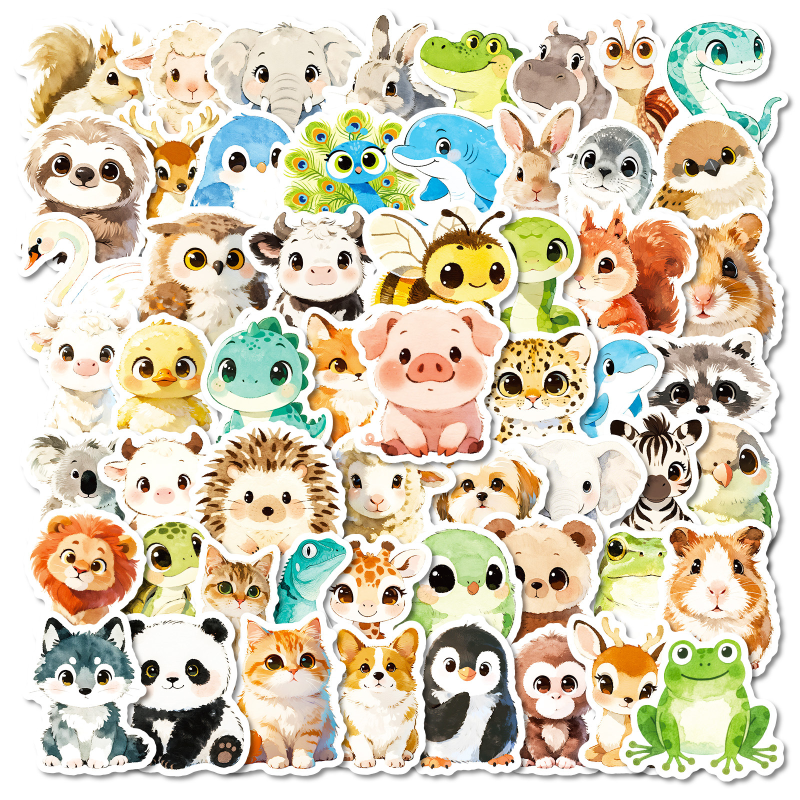 Art Craft 3 Year Old - 56Pcs Cute Animal Cartoon Graffiti Stickers