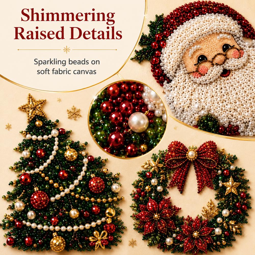 Art Craft For Adults - Christmas Santa DIY Pearl Bead Painting