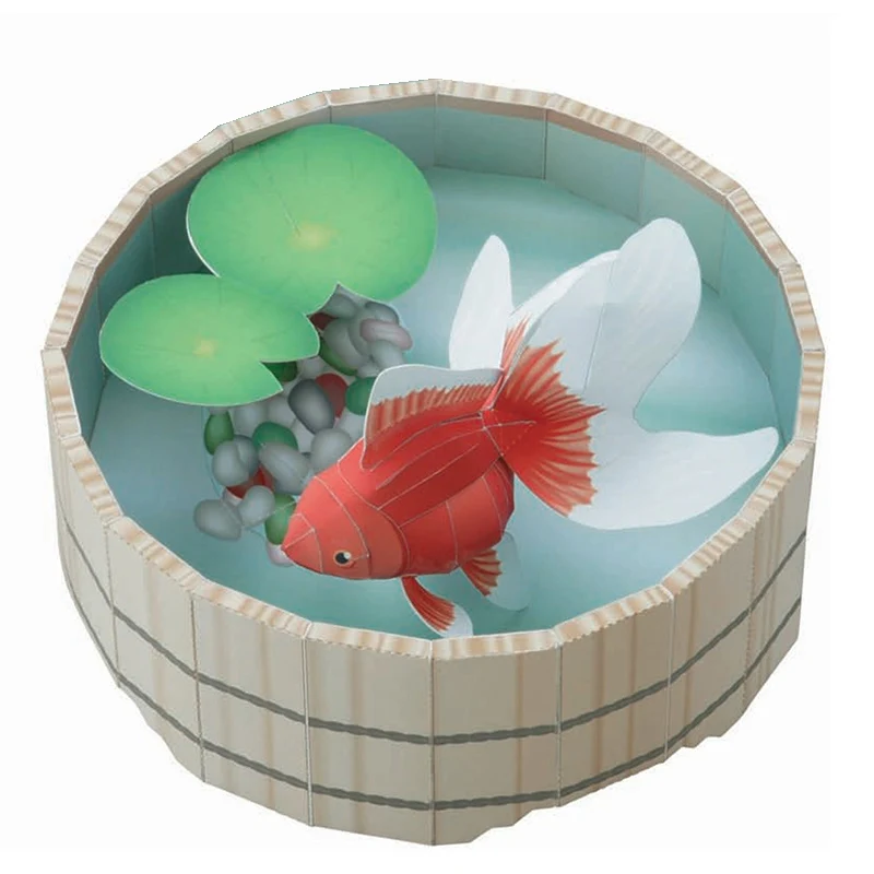 Art And Craft Nature - Goldfish Fish Origami Art Mini 3D