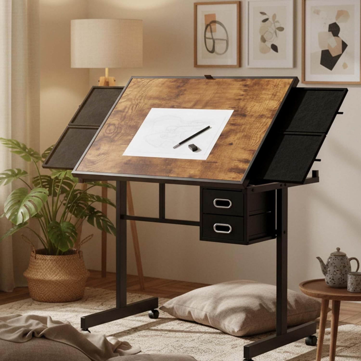 Art And Craft Studio - Adjustable Drafting Table with 4 Trays