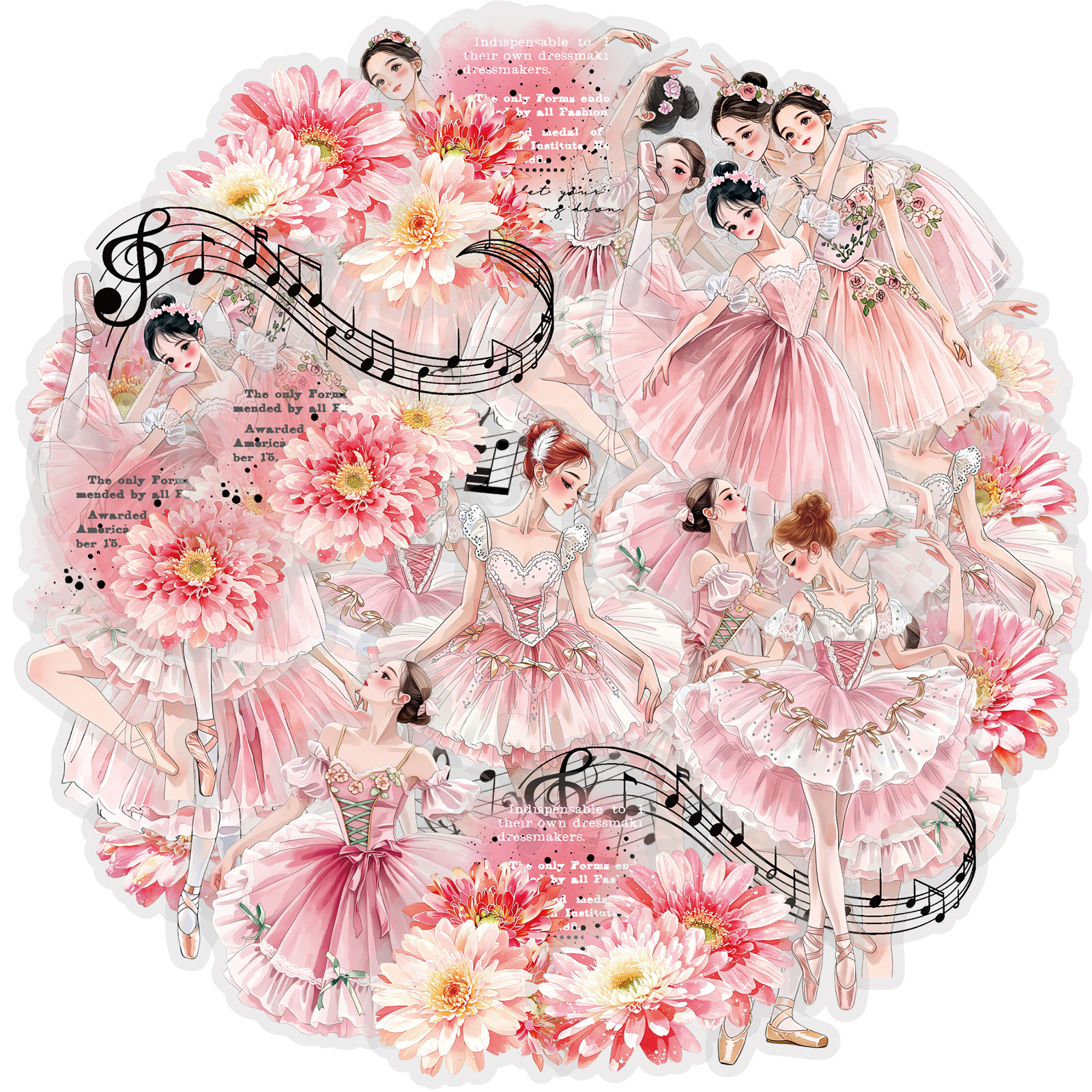 Art Craft 3 Year Old - Etori Life 30Pcs Pink Tone Ballet
