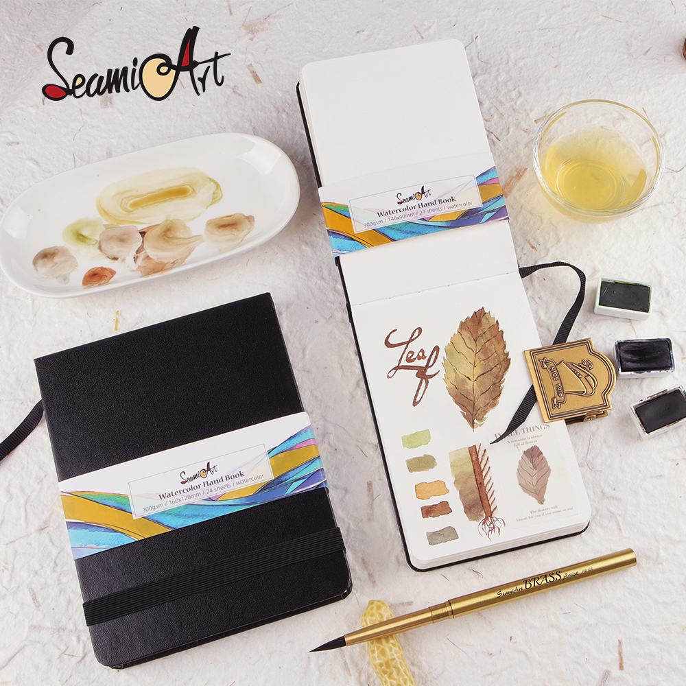 Watercolor Brush Pen - SeamiArt A4/A5 Drawing Notebook Sketchbook Handbook