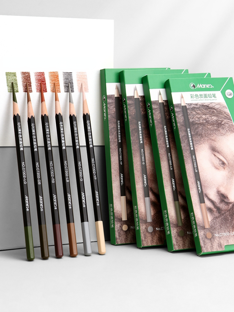 Colored Pencil Professional - 4mm Thick Pencil Core Color Charcoal