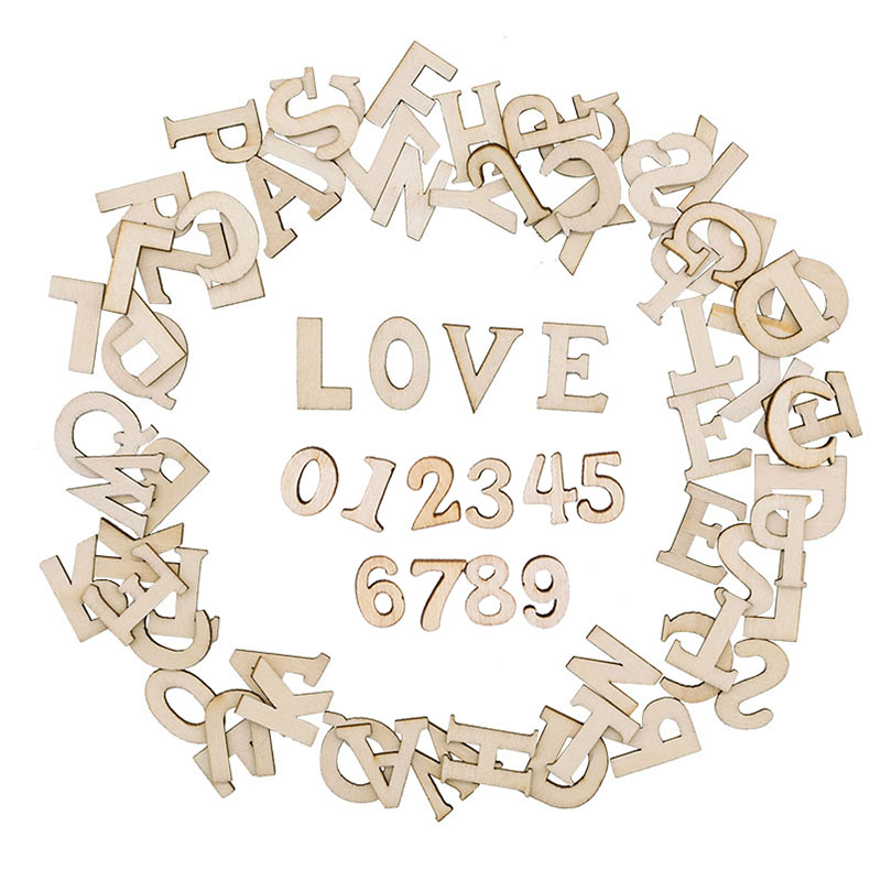 Art Craft Number - 100pcs Wood English Alphabet Decorative Letters