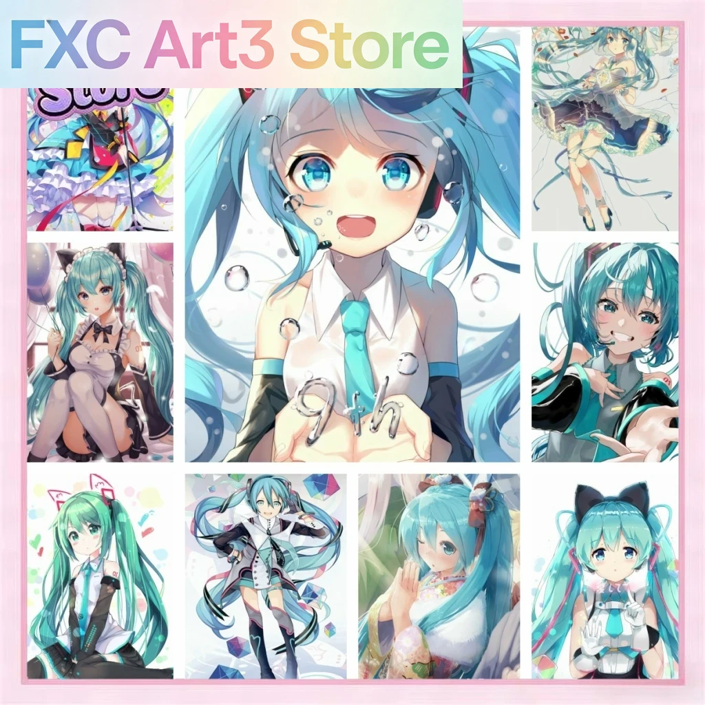 Art Craft For Adults - Frameless,1pc Hatsune Miku Anime Virtual Canvas