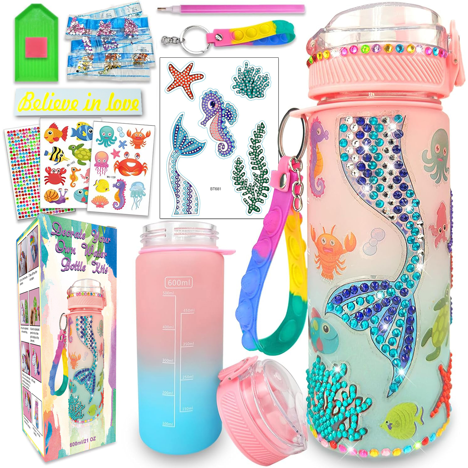Art And Craft Nature - Decorate Your Own Water Bottle Kits