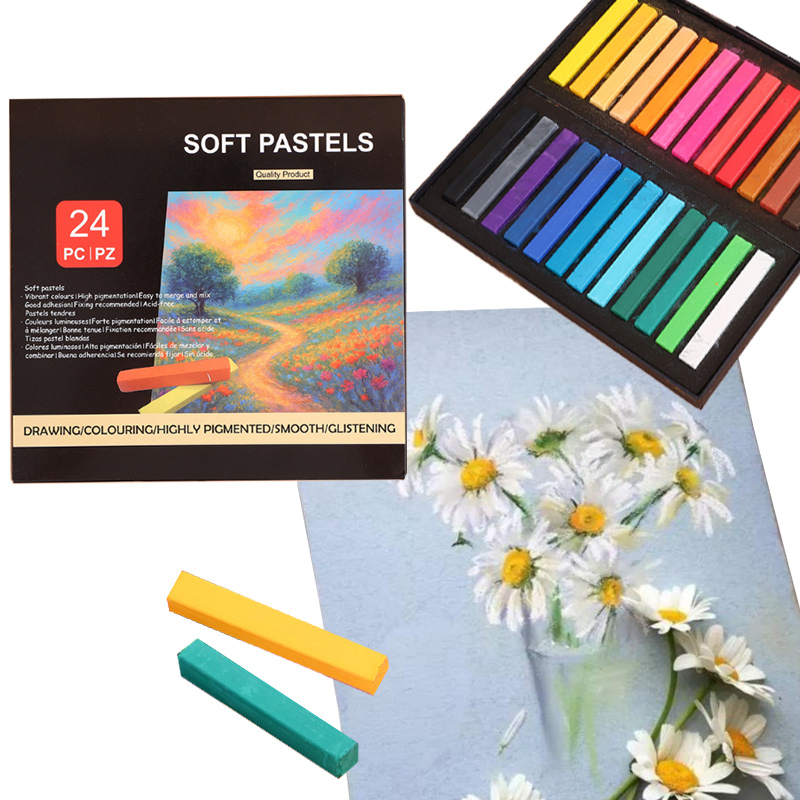 Chalk Pastel Set - 12/24 Color Chalk Soft Pastel Set