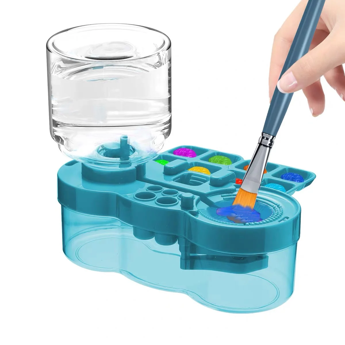 Watercolor Brush Pen - Paint Brush Washer with Drain Button