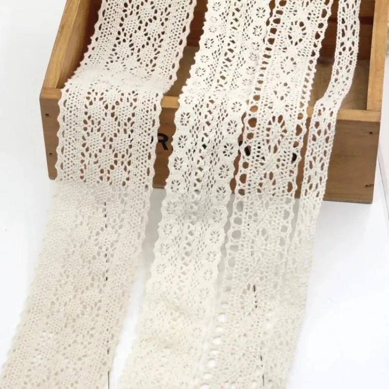 Art Craft Girl - Ivory White Cotton Lace Trim Ribbon