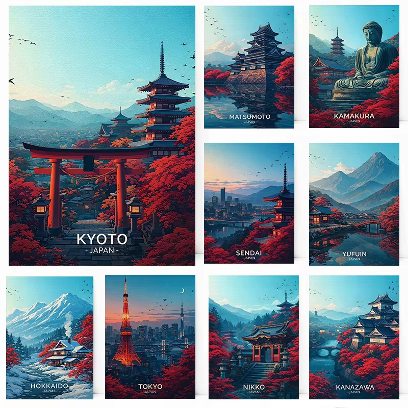 Art Craft Number - Paint By Numbers Modern Japanese Travel