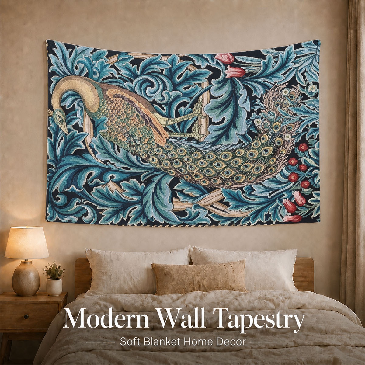 Art Craft William Morris - 1 PCS Vertical William Morris Peacock