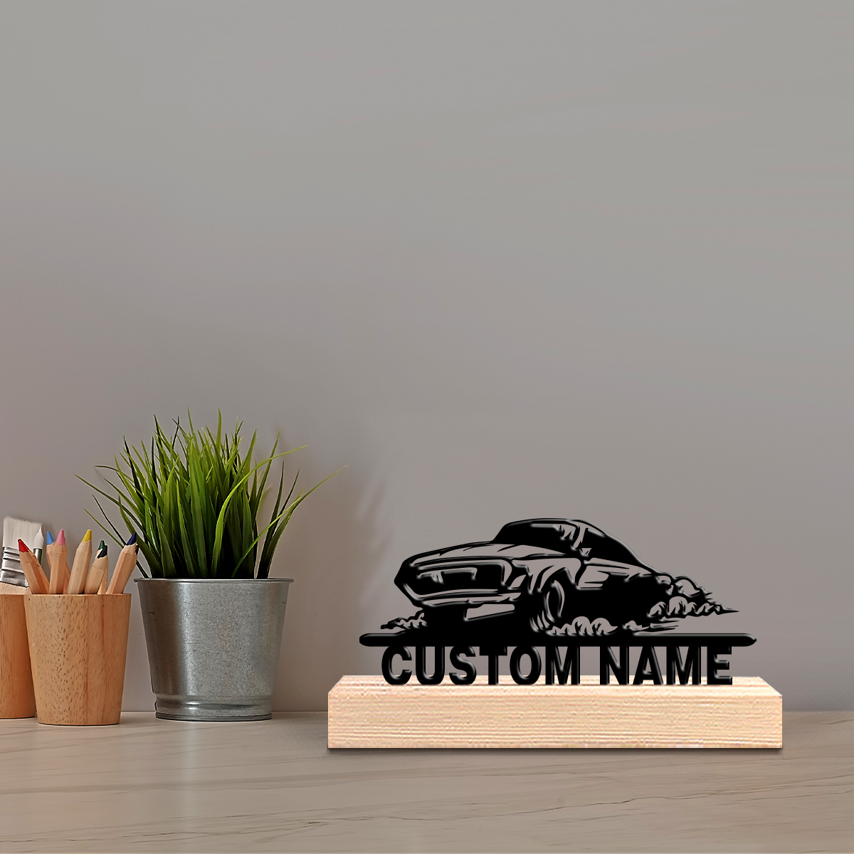 Art Craft Girl - 1pc Modern Car Customizable Name Art