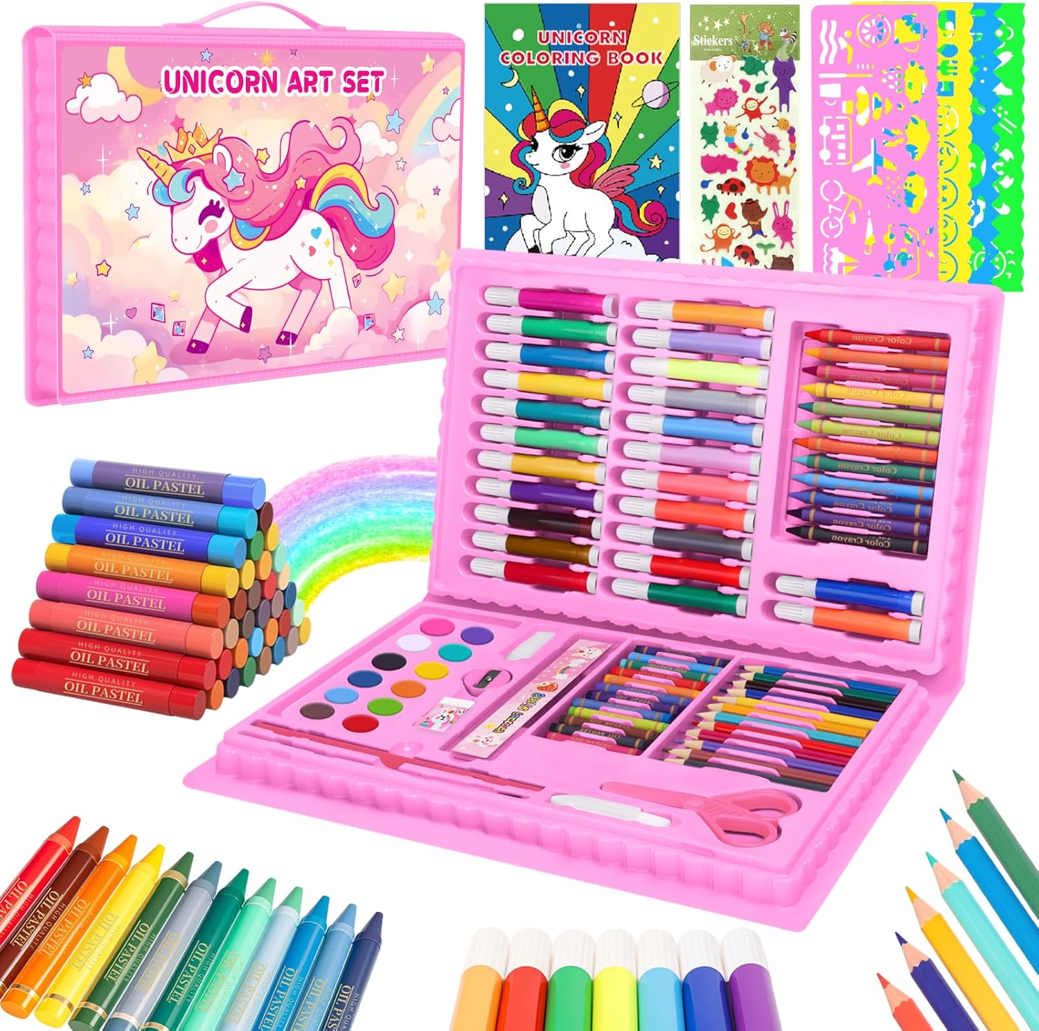 Watercolor Brush Pen - Coloring Book Set for Kids, Dinosaur