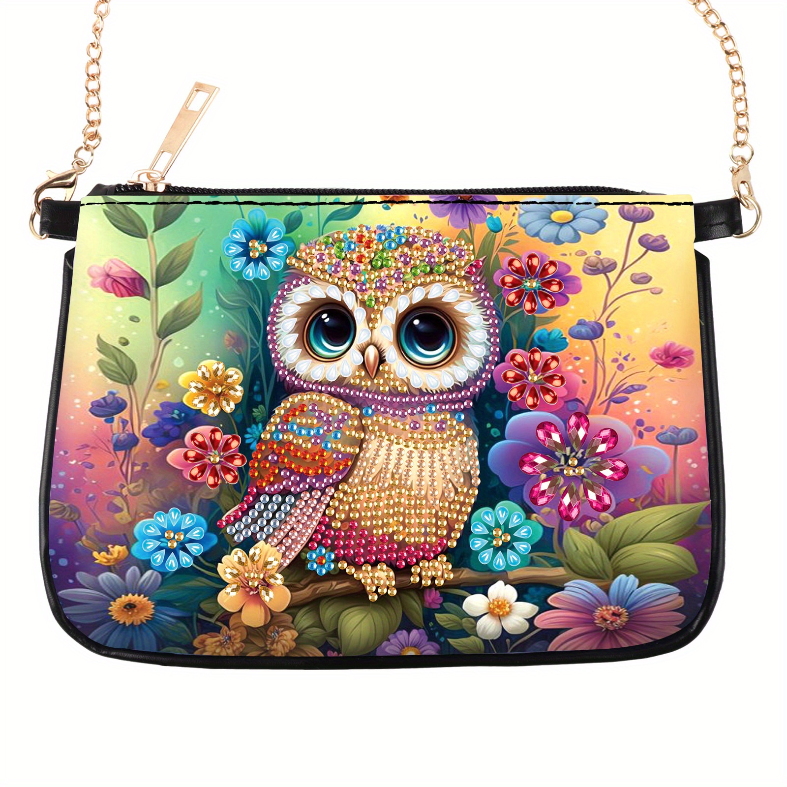 Art Craft For Adults - Colorful Owl Diamond Art Painting bag
