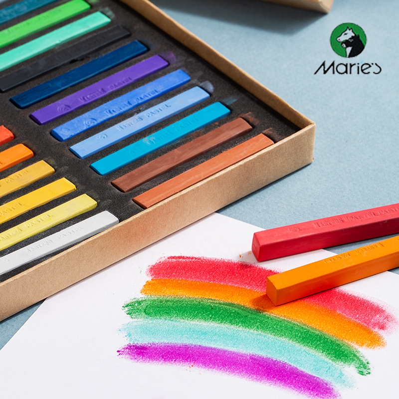 Chalk Pastel Set - 12/24/36/48 Color Maries Square Pastel Set