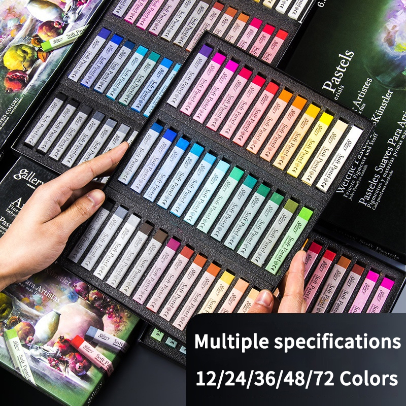 Chalk Pastel Set - Soft Pastel Squares Chalk 24/36/48/72 Colors