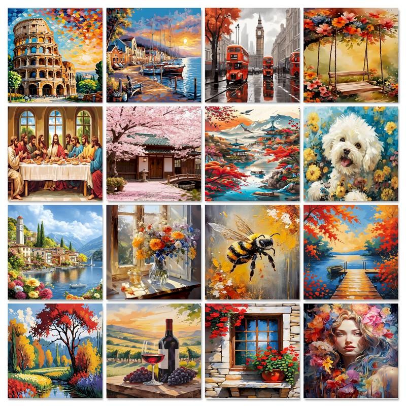 Art Craft Number - CHENISTORY Painting By Number House Scenery