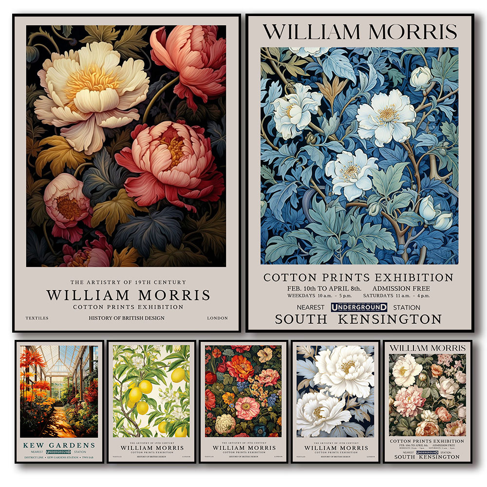 Art Craft William Morris - Vintage William Morris Exhibition Butterfly Moon