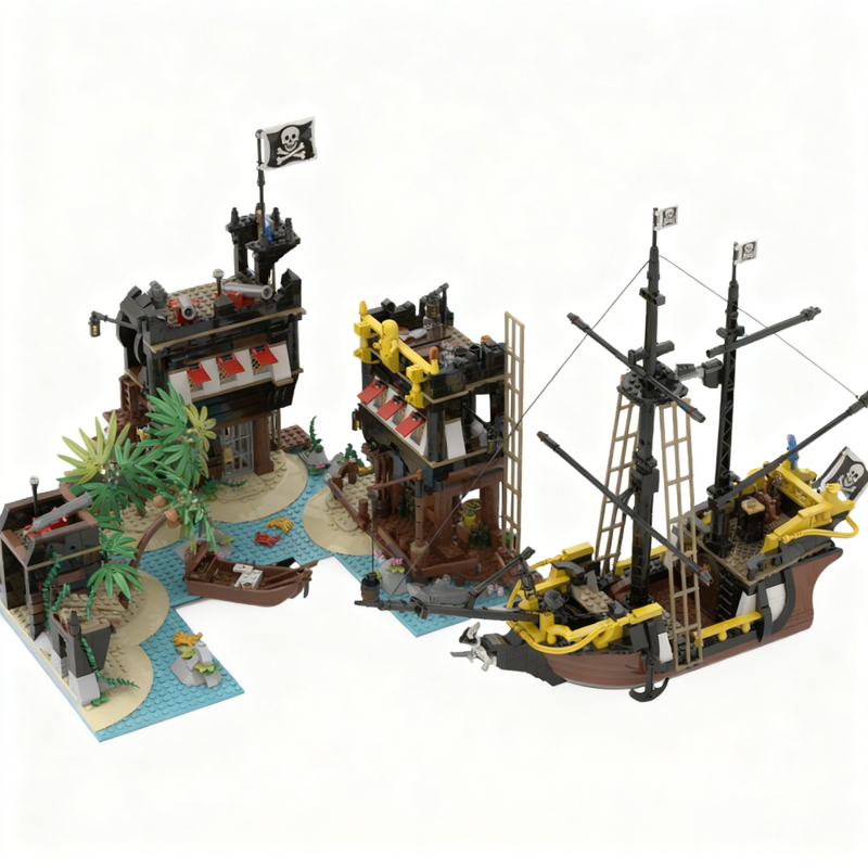 Art Craft Christmas Ideas - 2153pcs MOC Ideas And CUUSOO Buccaneer