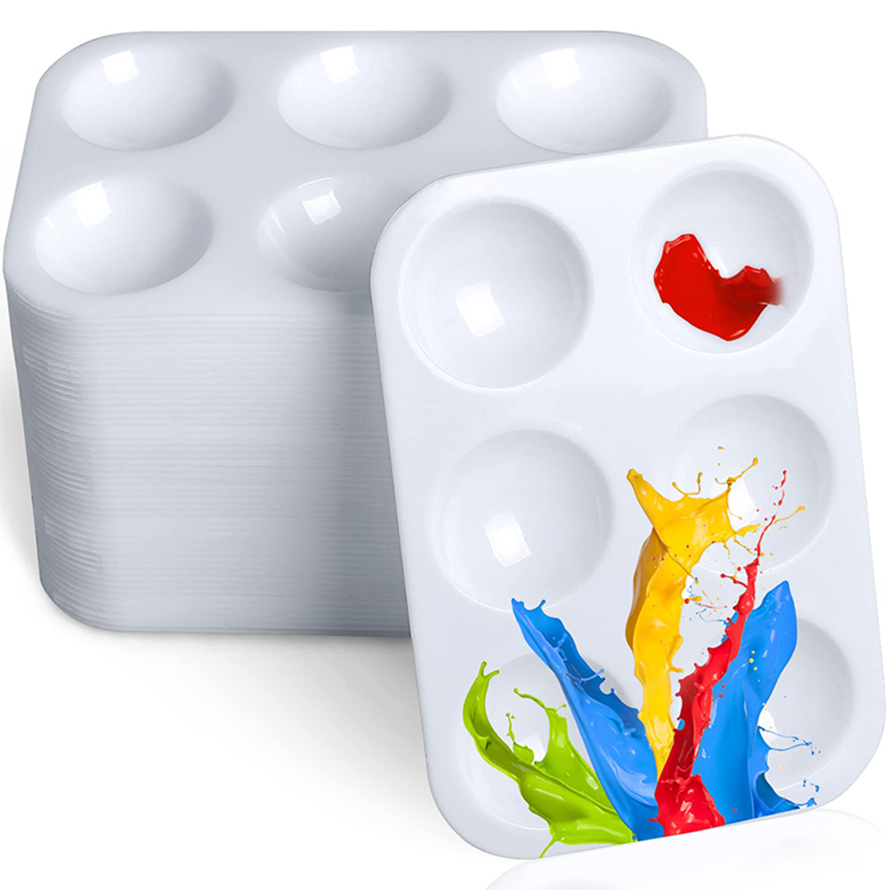 Art Craft 3 Year Old - White Plastic Paint Tray Palette Watercolor