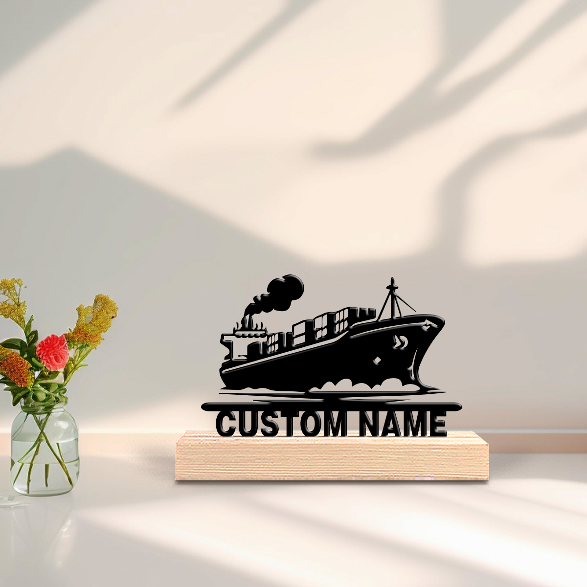 Art Crafting - 1pc new boat Custom Text Tin