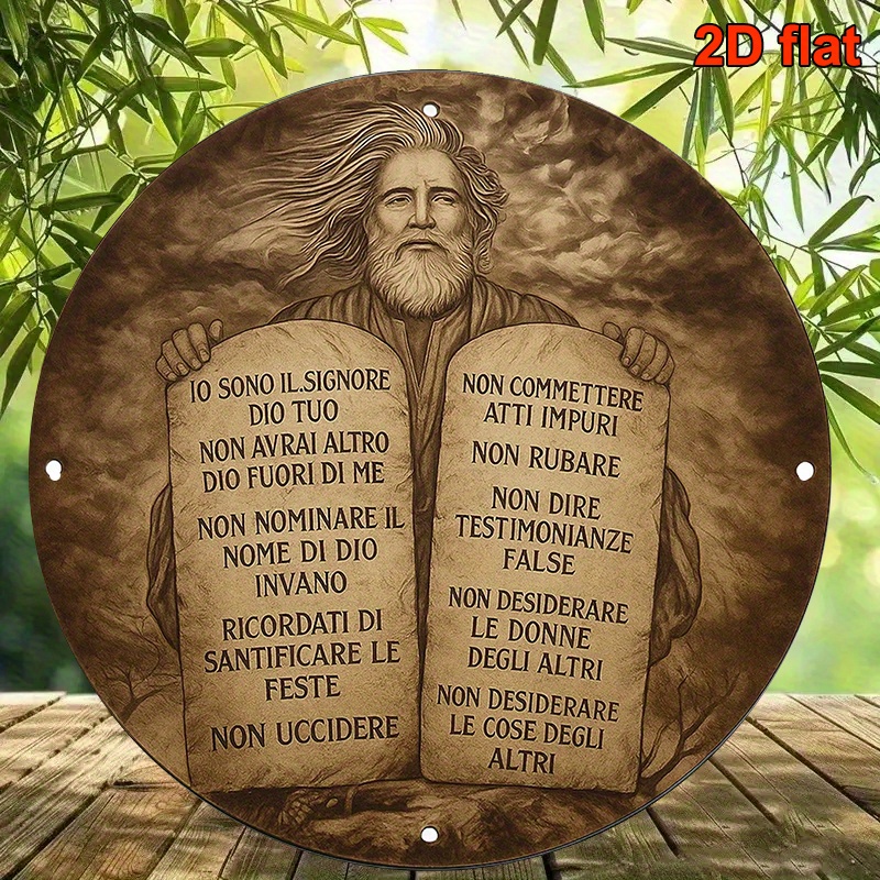 Art & Craft Village Pondicherry - CIFBUY Rustic Italian Moses 10 Commandments