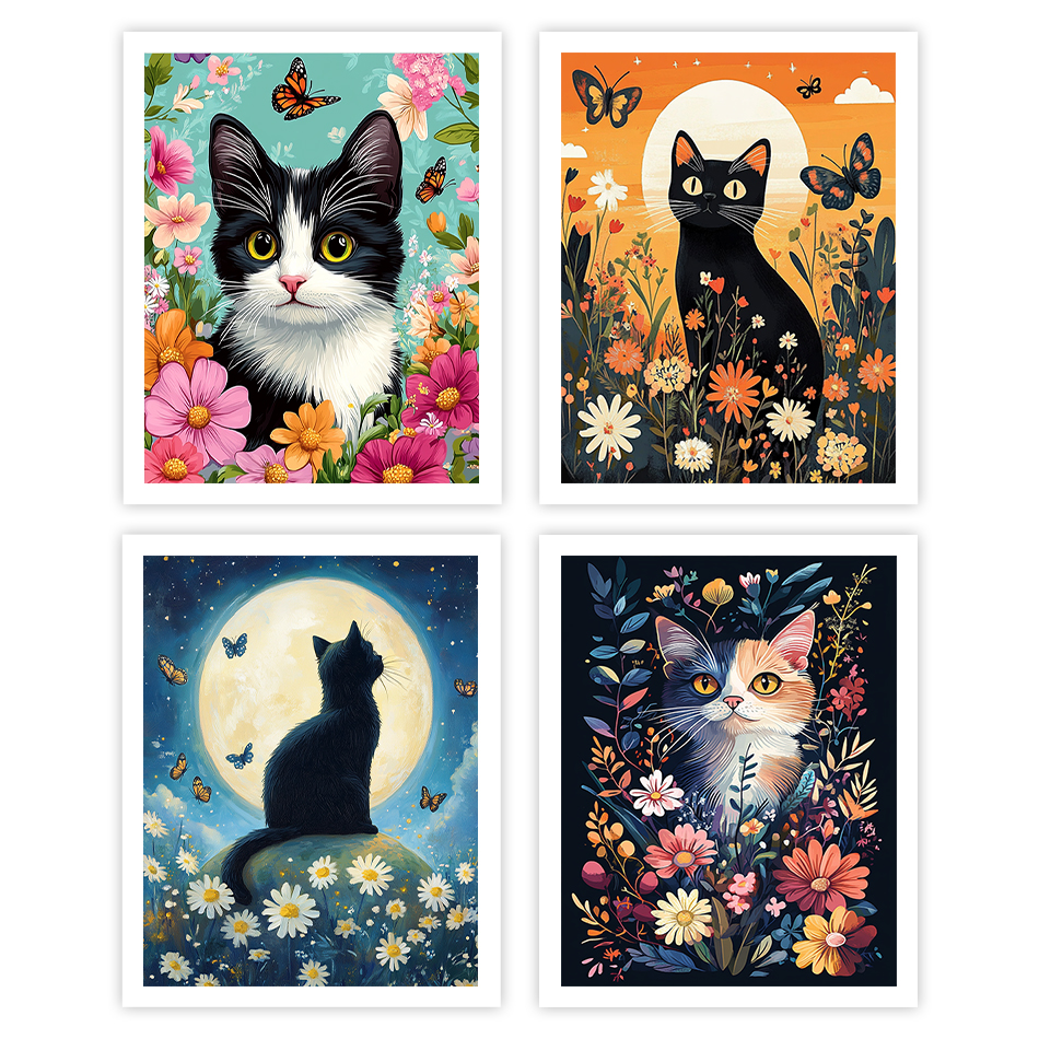 Art Craft Number - GATYZTORY Painting By Number Draw Cat