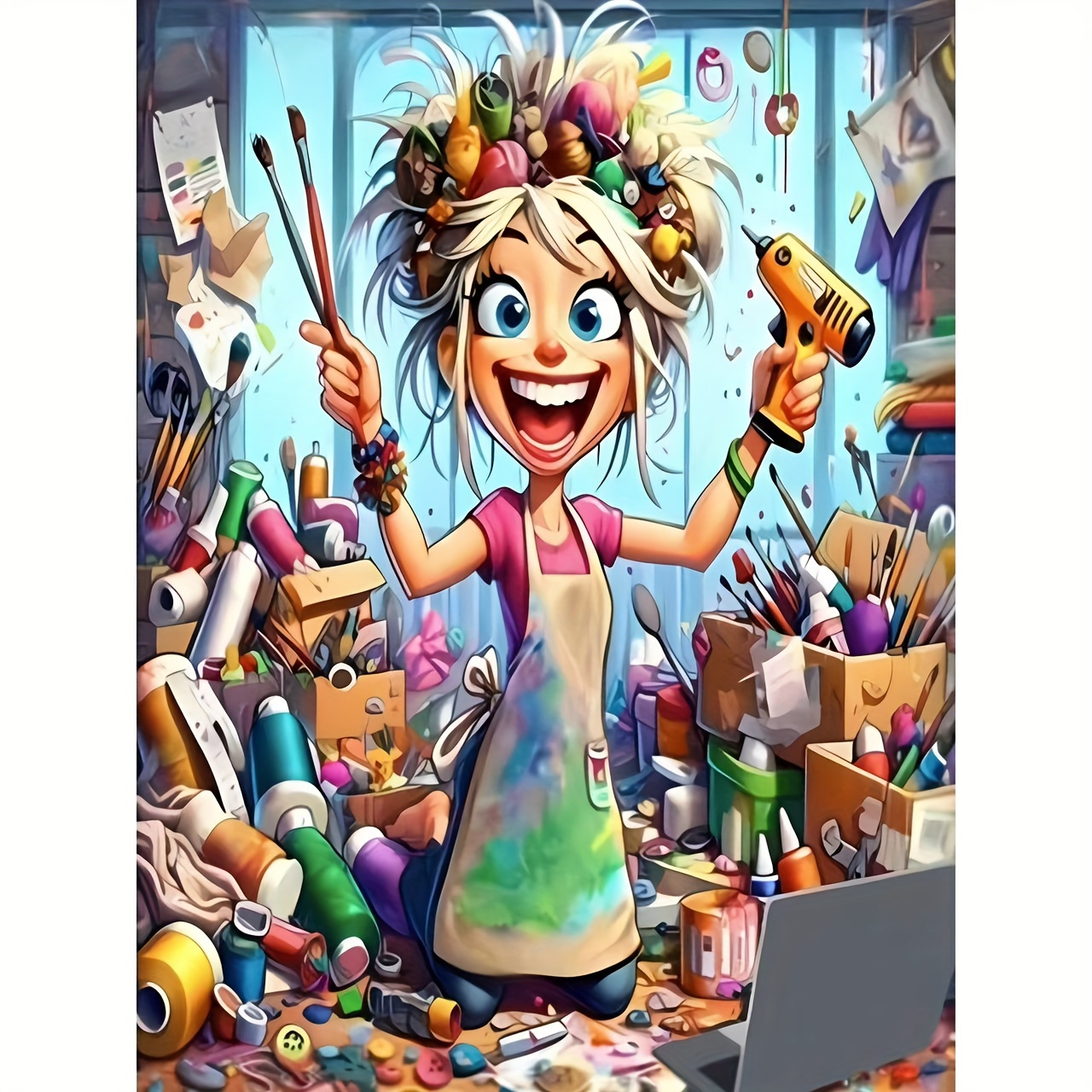 Art And Craft Studio - 5D DIY Cartoon Craft Lass Diamond