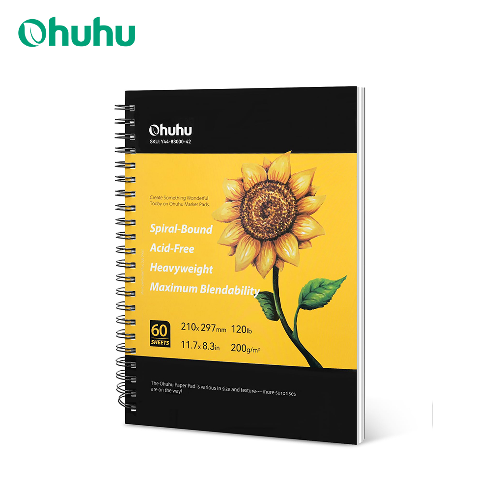 Watercolor Brush Pen - Ohuhu Spiral Bound Marker Pad for