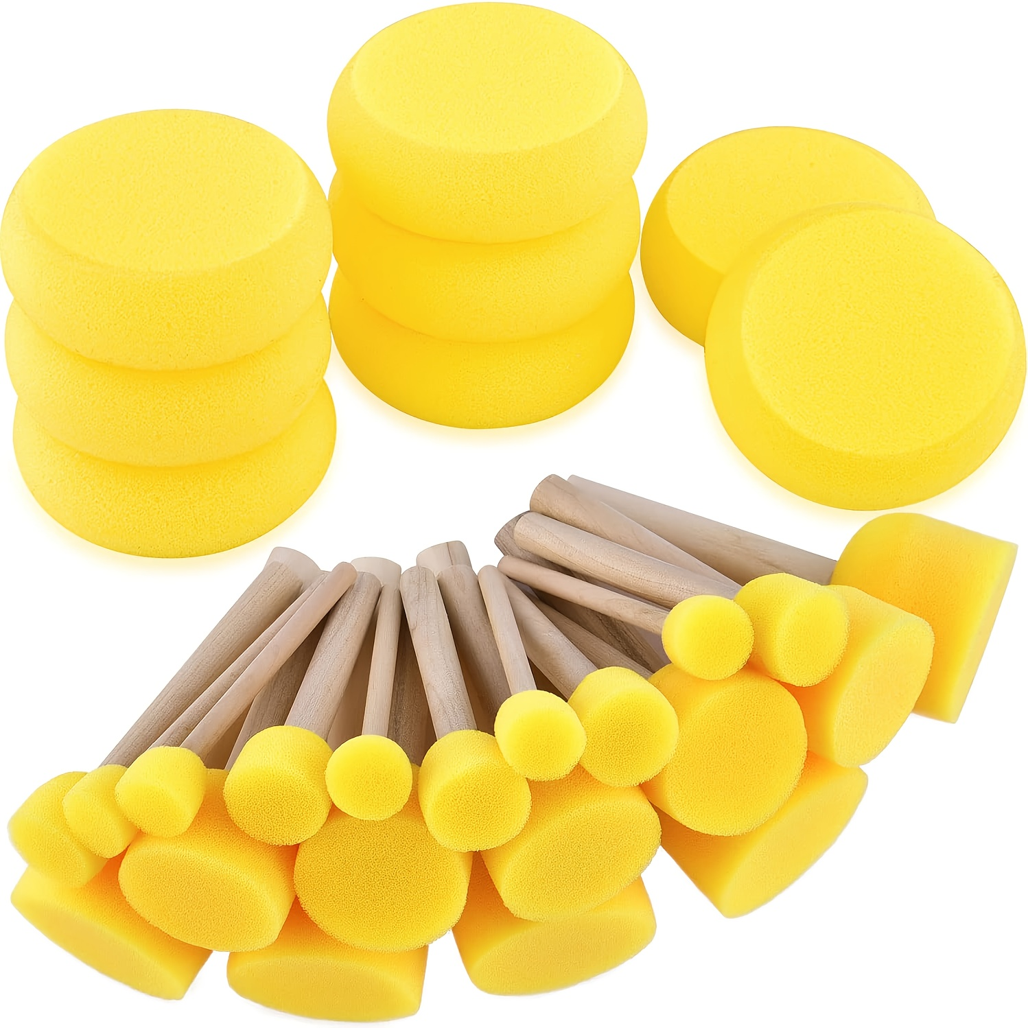 Watercolor Brush Pen - 28 Pieces Round Sponge Brush, Artist