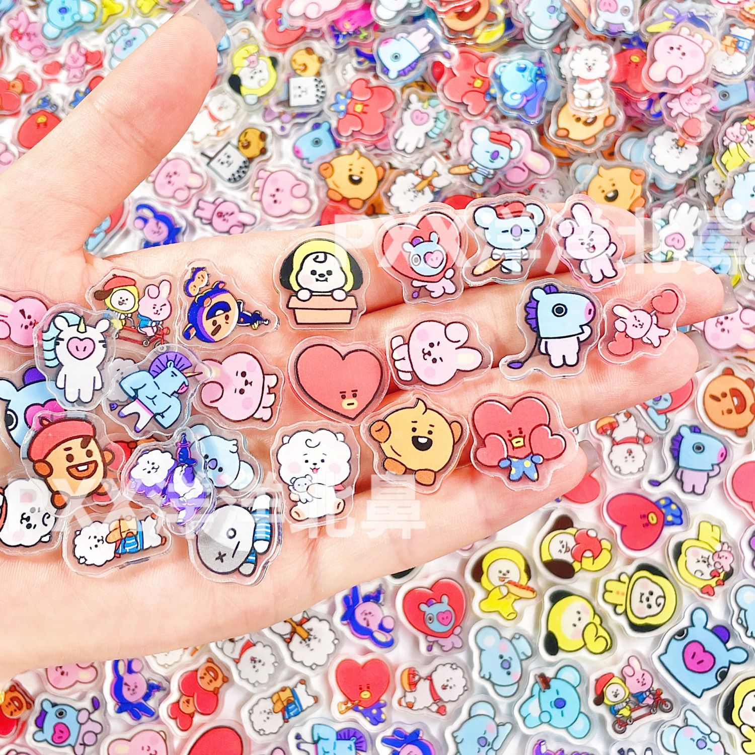 Art Craft Market - 100pcs BT21 BTS single-layer 2cm acrylic