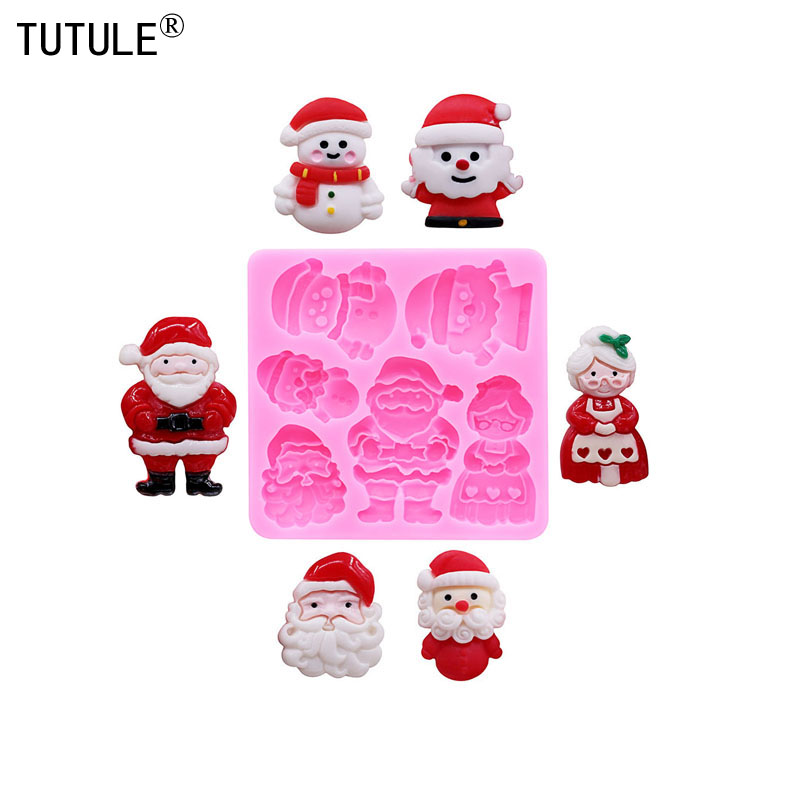 Art Craft Glue - Santa Claus Silicone Mold Christmas Snowman