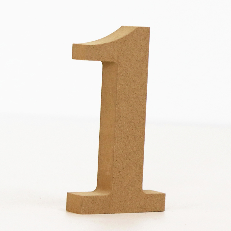 Art Craft Number - 1pc 10cm Wood Color Numbers 0-9