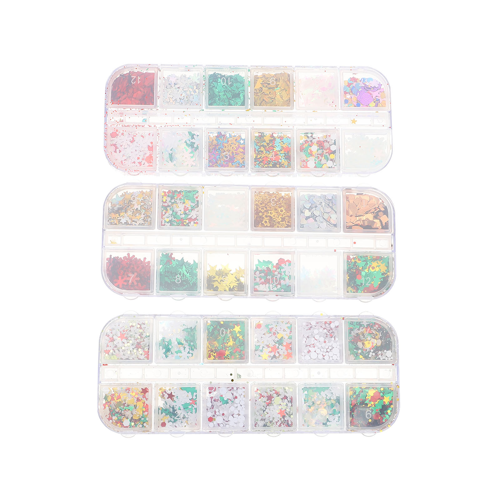3 Boxes Christmas Nail Glitter - Art Craft Christmas Ideas ulasan dan harga