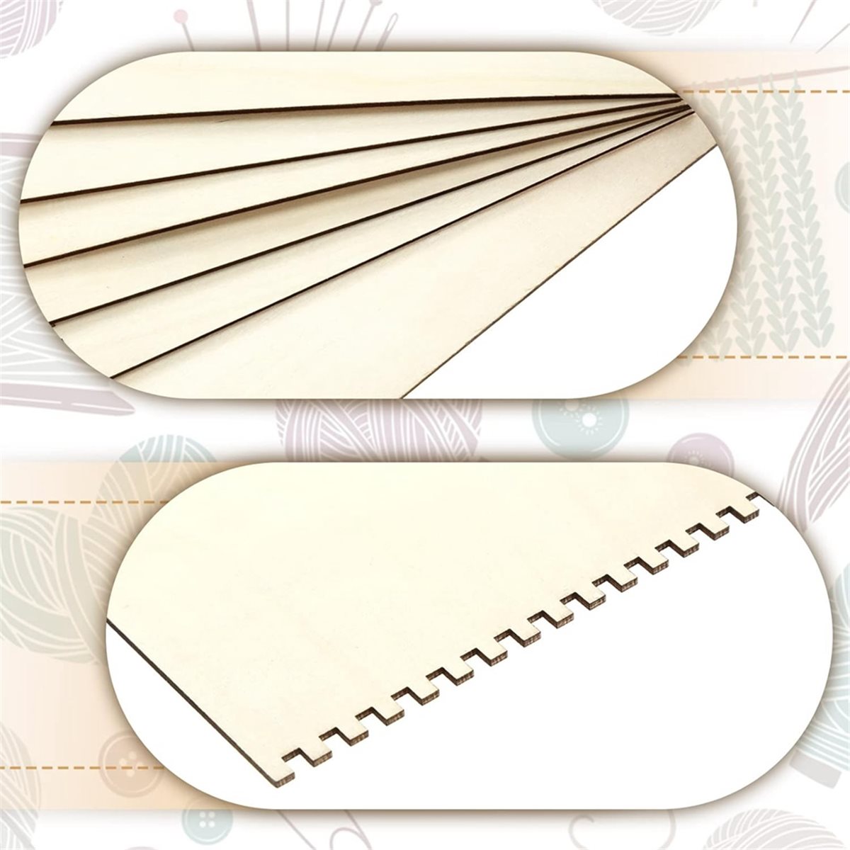 18 Pcs Beginners Wooden Notche - Art Craft For Adults ulasan dan harga