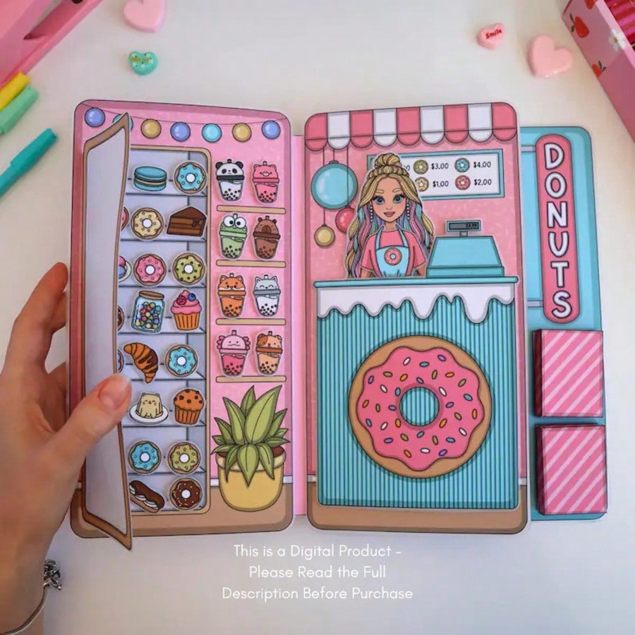 Donut Shop Pretend Play Kit, D - Art Craft 3 Year Old ulasan dan harga