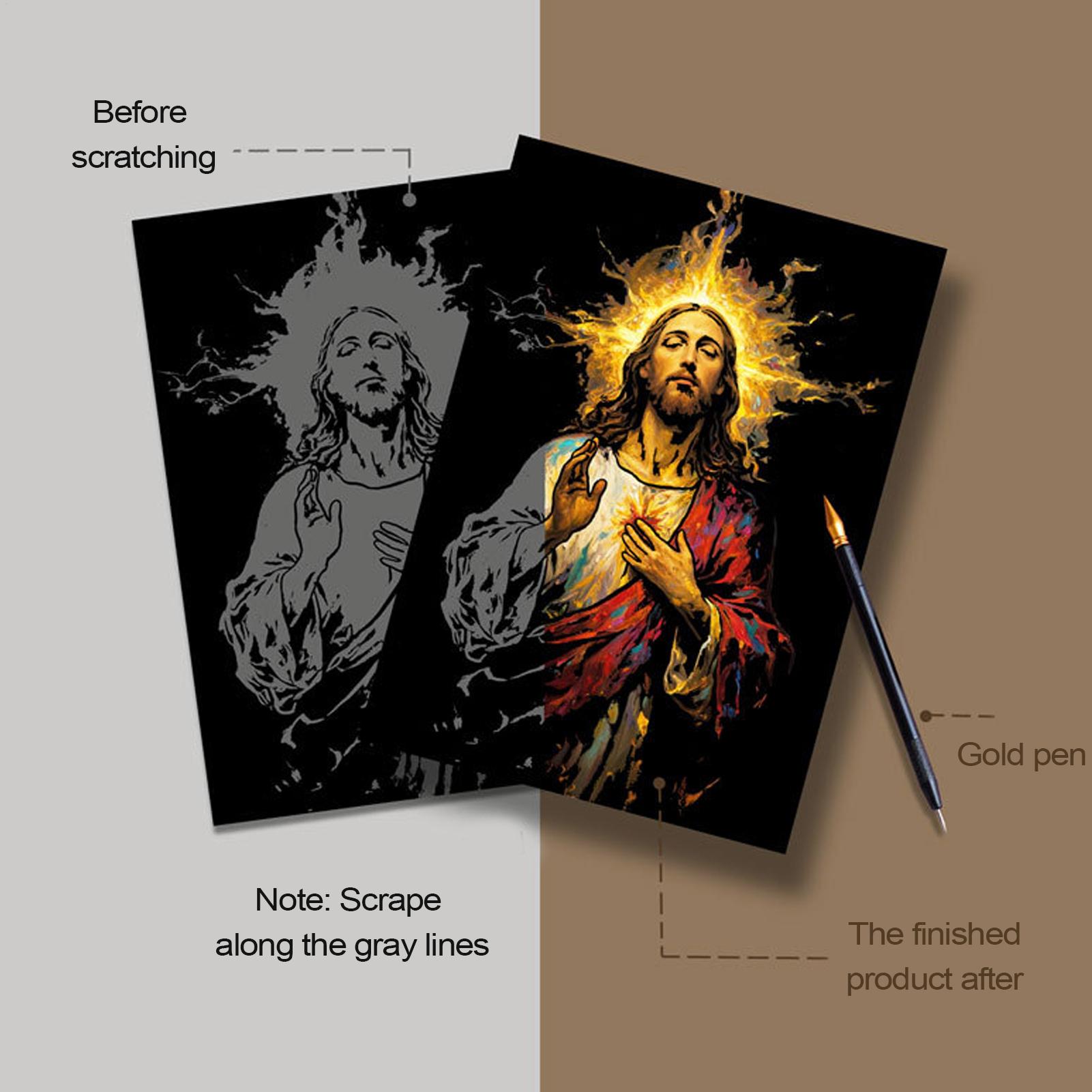 Scratch Book Jesus Scratch Pai - Art Craft 3 Year Old ulasan dan harga