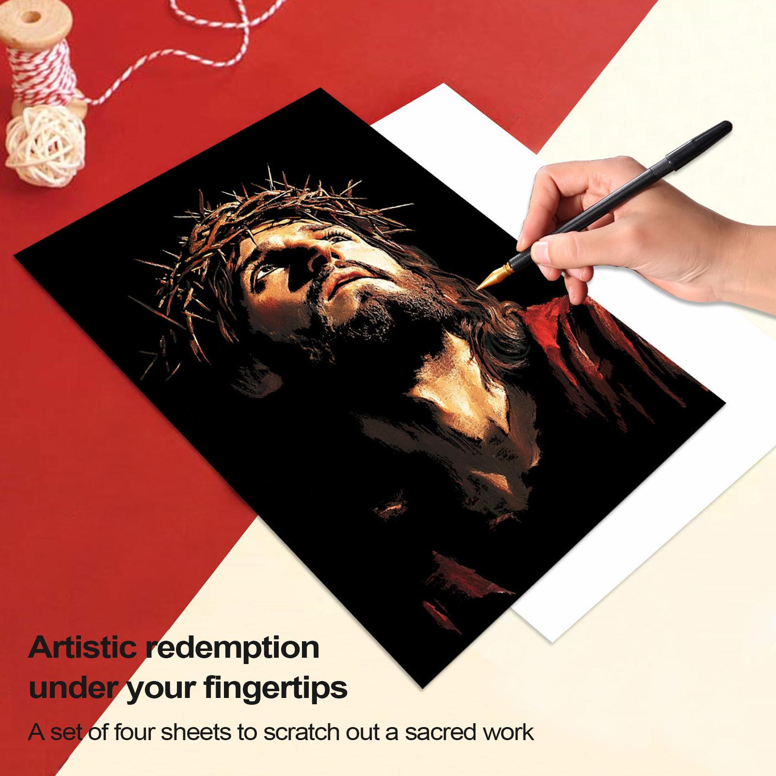 Scratch Book Jesus Scratch Pai - Art Craft 3 Year Old ulasan dan harga