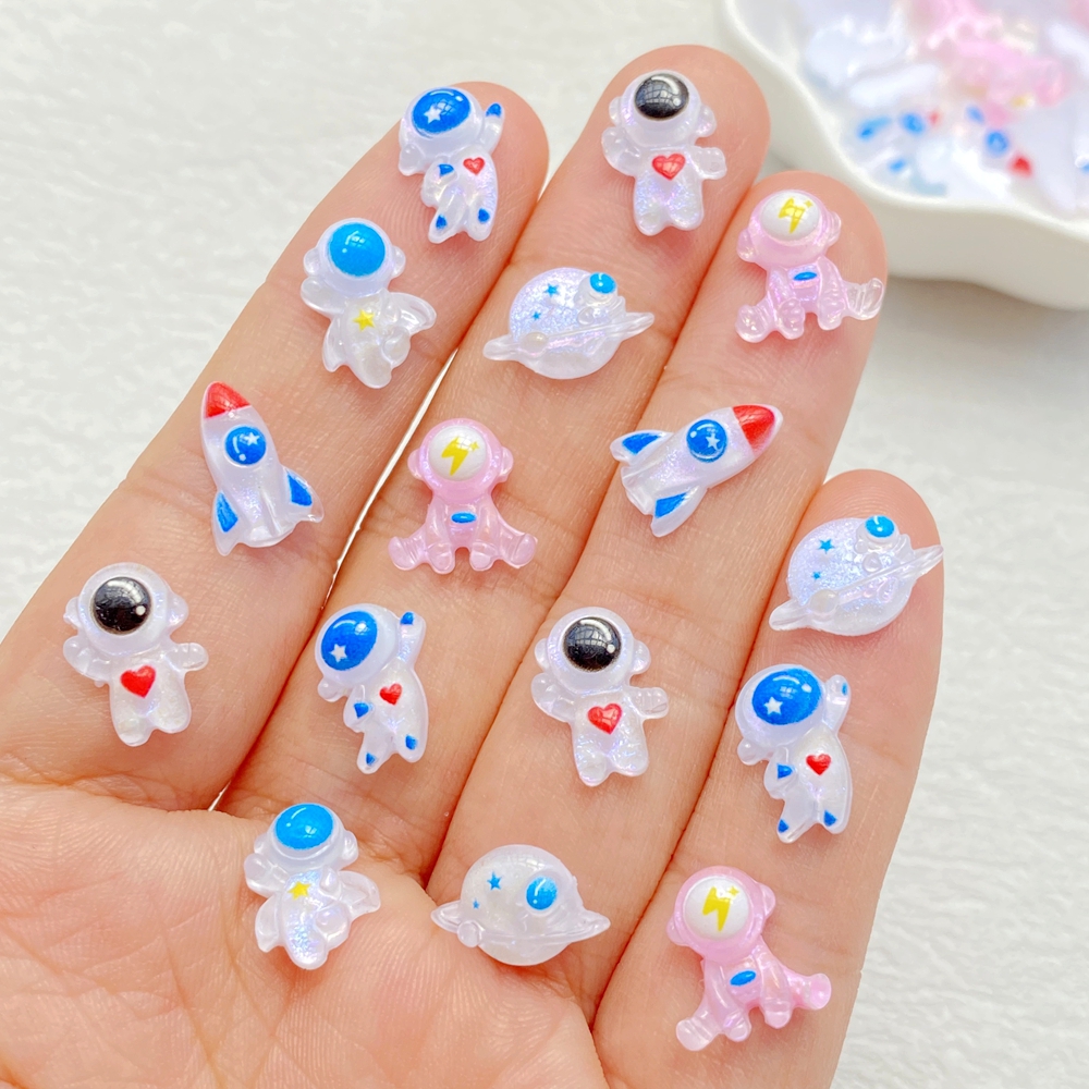 50Pcs Resin Cartoon Mini Shini - Art And Craft Rocket ulasan dan harga