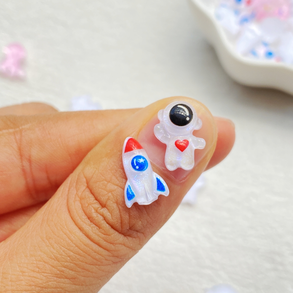 50Pcs Resin Cartoon Mini Shini - Art And Craft Rocket ulasan dan harga