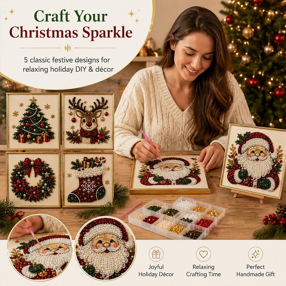 Christmas Santa Claus Pearl Ar - Art Craft For Adults ulasan dan harga