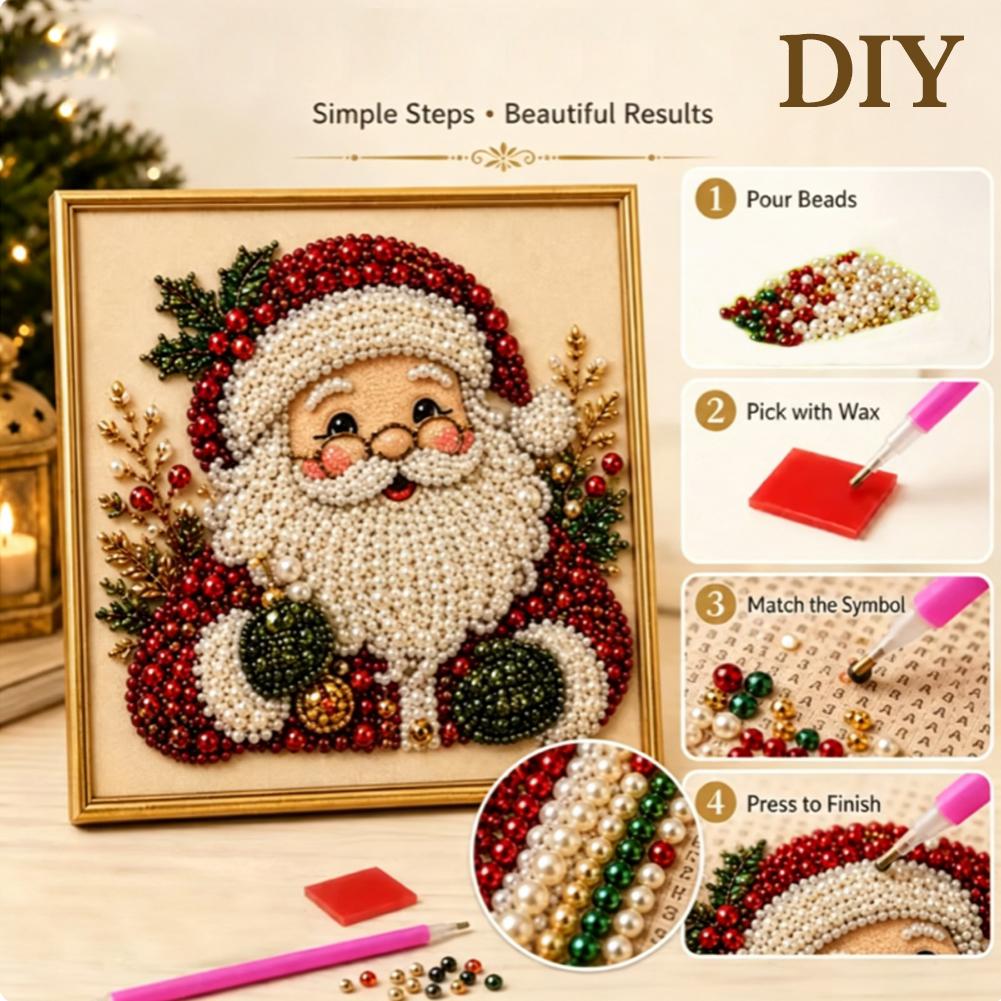 Christmas Santa Claus Pearl Ar - Art Craft For Adults ulasan dan harga