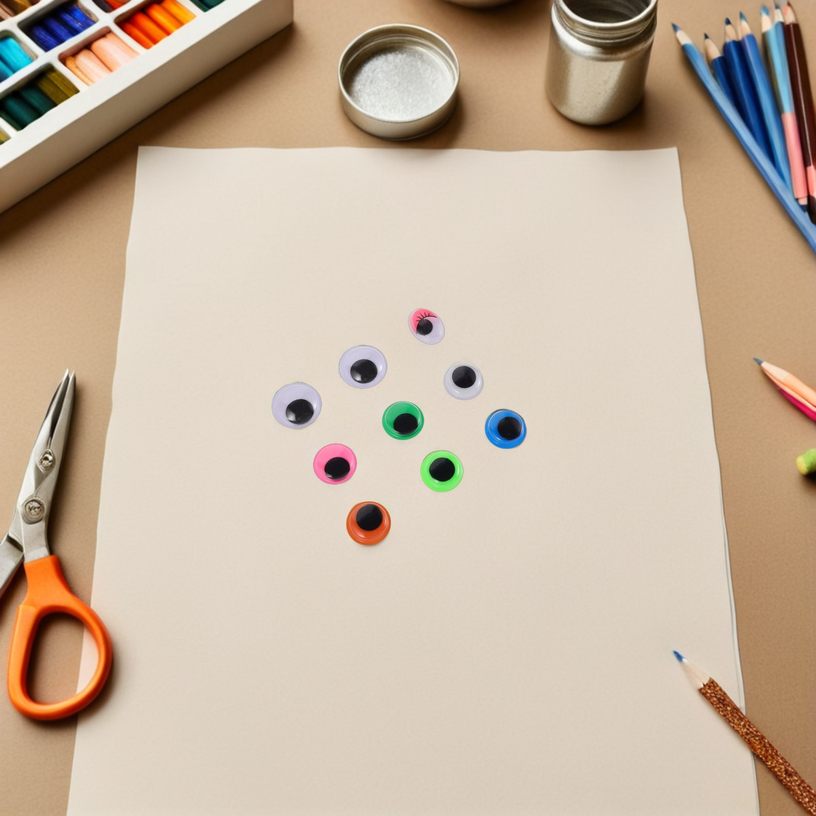 1680Pcs Googly Eyes Self Adhes - Art Craft School ulasan dan harga
