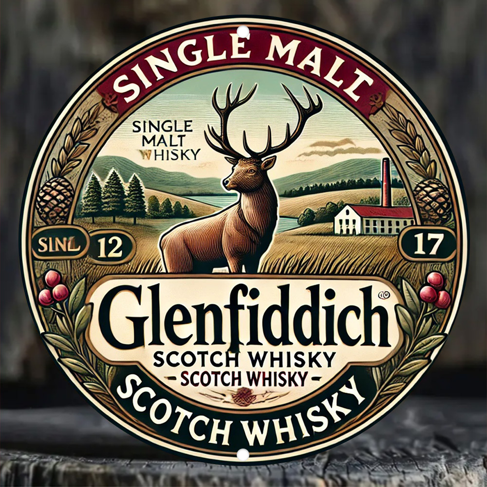 2D flat, Glenfiddich Scotch wh - Art Craft Movement ulasan dan harga
