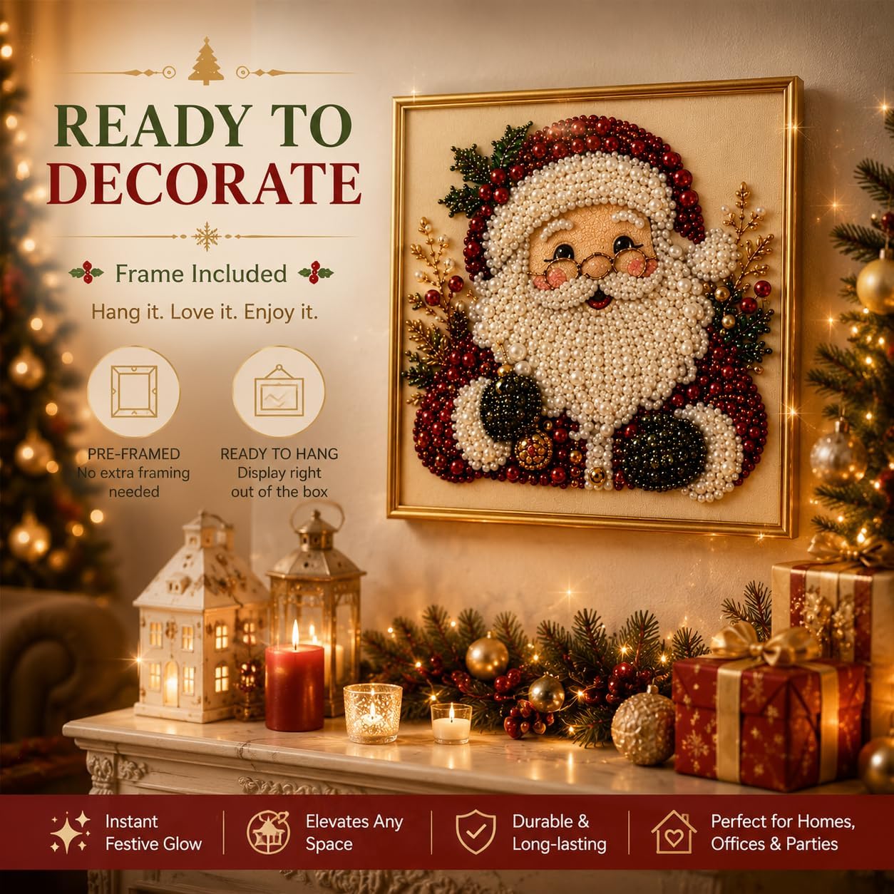 DIY Christmas Pearl Diamond Pa - Art Craft For Adults ulasan dan harga