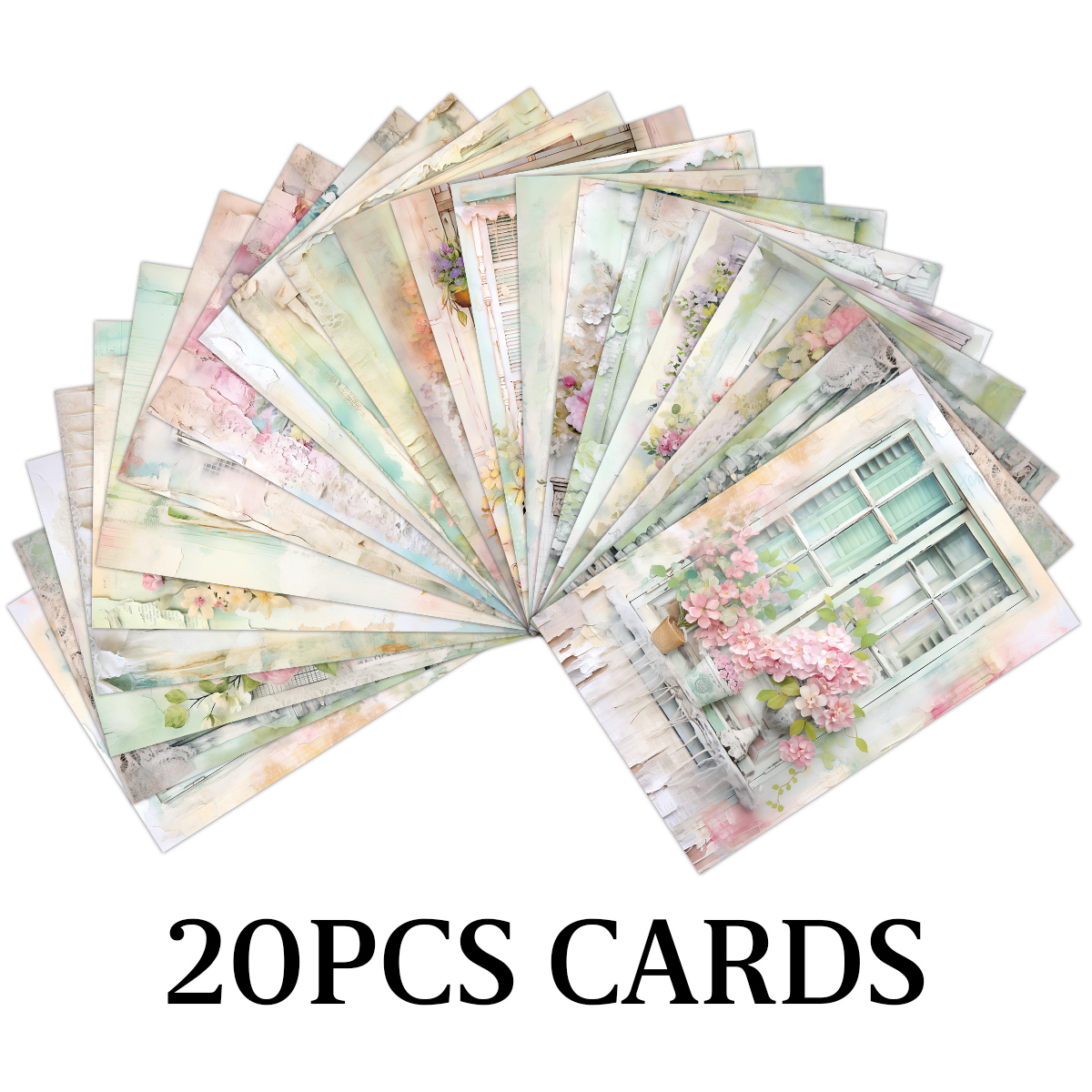 20pcs Vintage Floral Art Colla - Art Craft Gallery ulasan dan harga