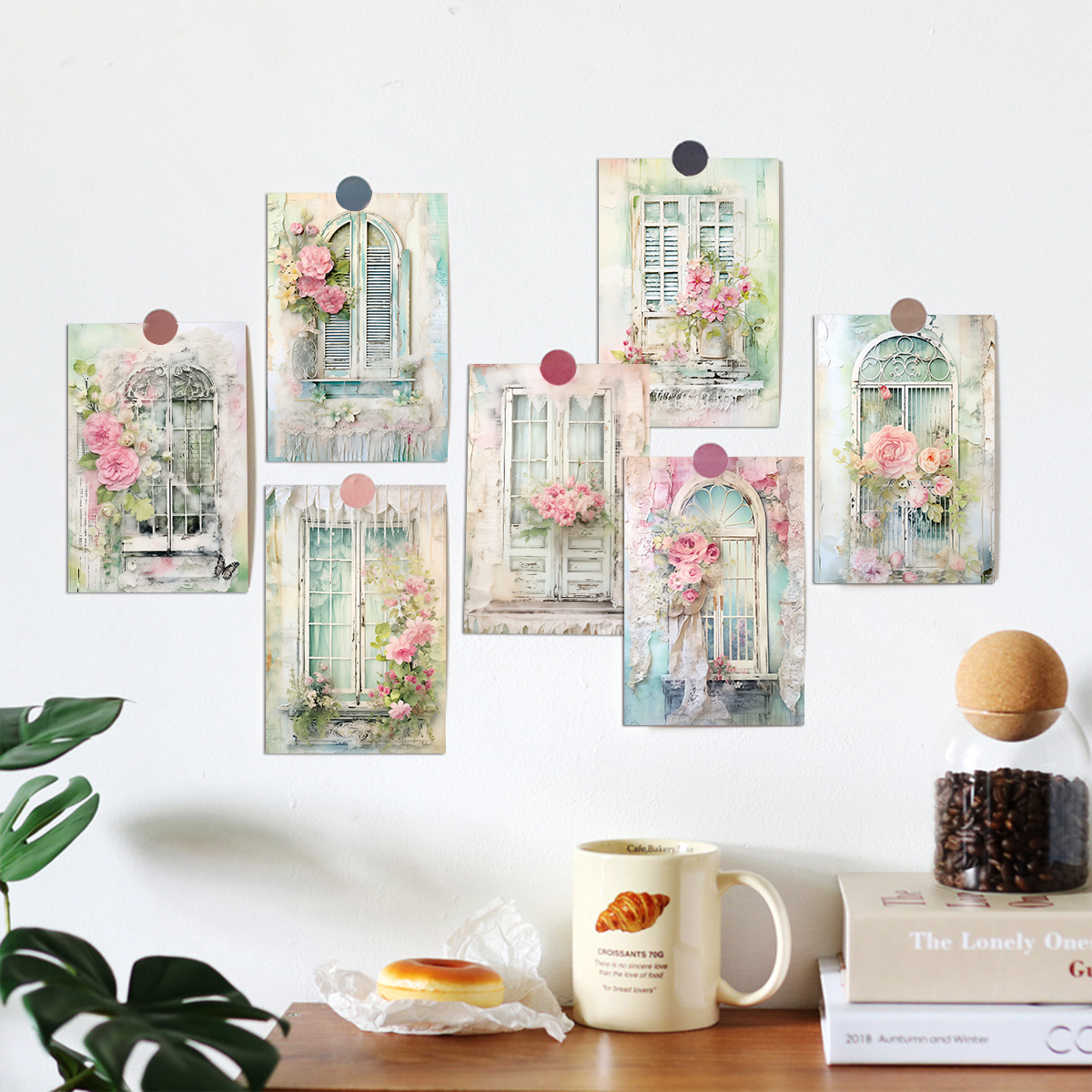 20pcs Vintage Floral Art Colla - Art Craft Gallery ulasan dan harga