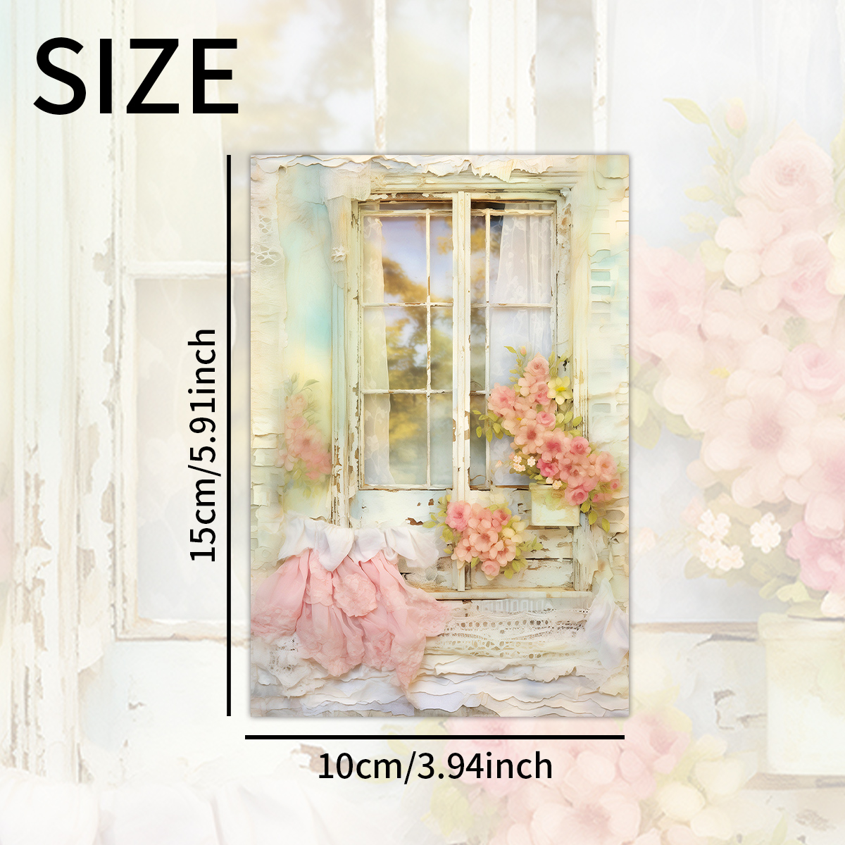 20pcs Vintage Floral Art Colla - Art Craft Gallery ulasan dan harga
