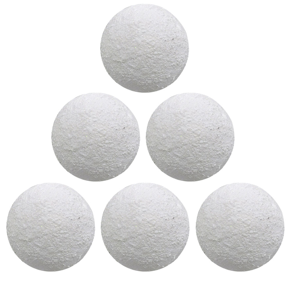 6Pcs White Xmas Ball Solid Den - Art Craft School ulasan dan harga